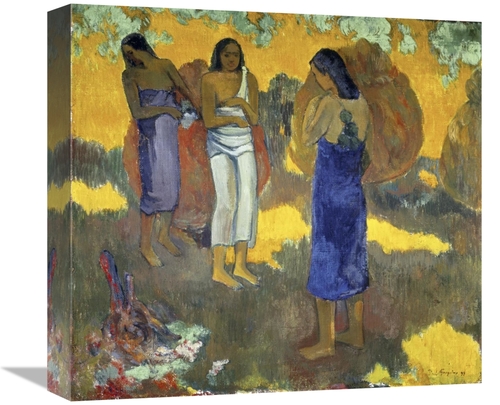 Global Gallery GCS-277665-16-142 16 in. Three Tahitian Women Against a