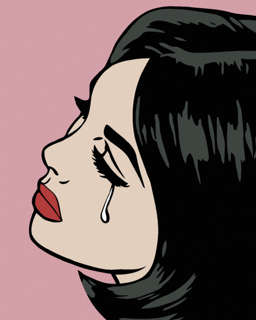 Paint by Numbers - DOG WITH A RED COLLAR