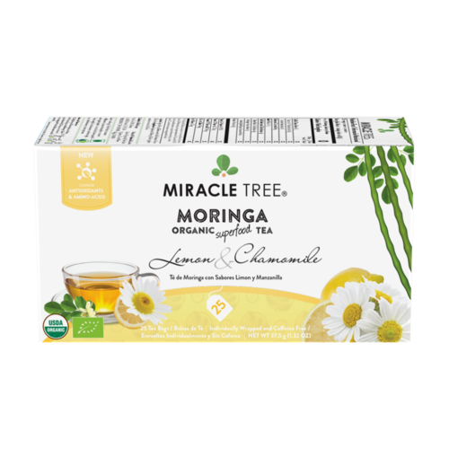 Miracle Tree's Organic Moringa Tea, Lemon & Chamomile