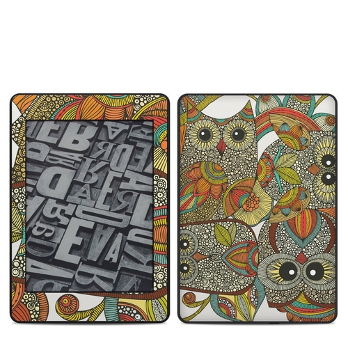 DecalGirl AKP18-4OWLS Amazon Kindle Paperwhite 2018 Skin - 4 owls