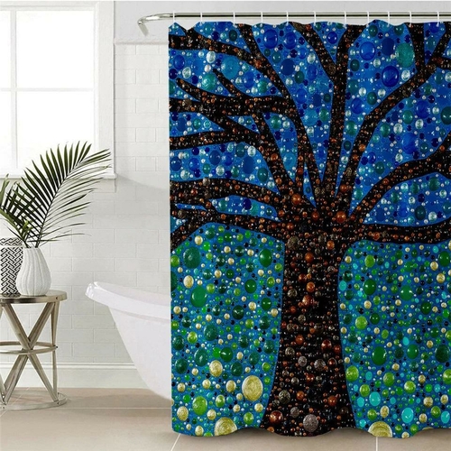 Bubble Tree Shower Curtain