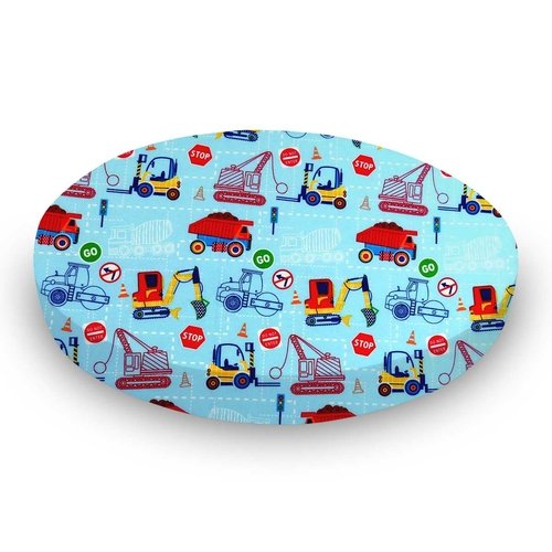 SheetWorld Fitted Round Crib Sheet - 100% Cotton Woven - Construction