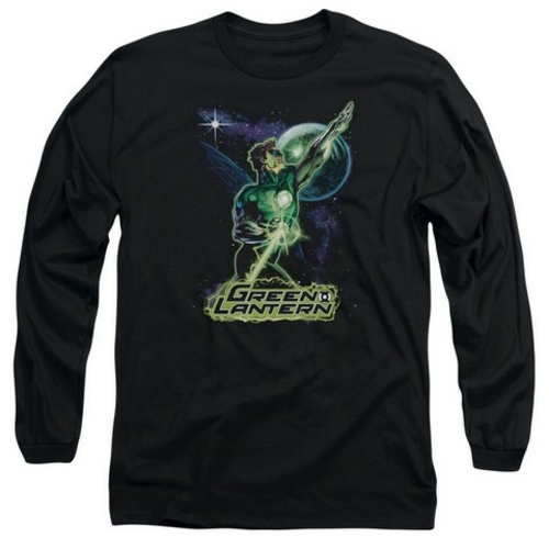 Trevco Jla-Hal Galaxy Long Sleeve Adult 18-1 Tee- Black - 2X