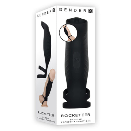 Gender X Rocketeer Rechargeable Triple-Ring Vibrating Silicone Penis