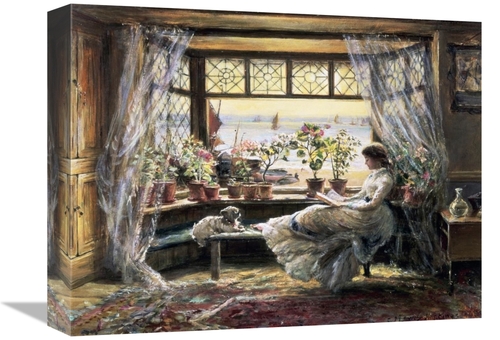 Global Gallery GCS-278224-16-142 16 in. Reading by the Window, Has