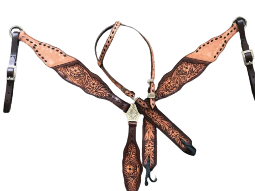 Western Saddle Horse Headstall and Breast Plate Full Size