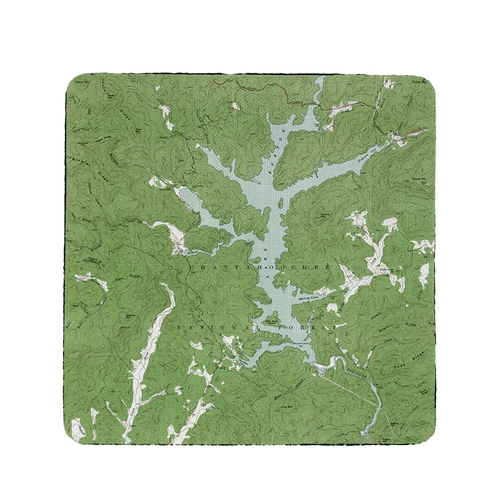 Betsy Drake CT972 4 x 4 in. Burton Lake, GA Nautical Map Coaster -