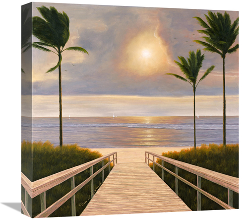 Global Gallery GCS-136088-1818-142 18 x 18 in. Palm Winds Art Print - 