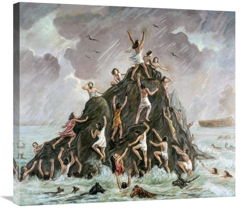 Global Gallery GCS-276727-30-142 30 in. People Engulfed by the Flood A