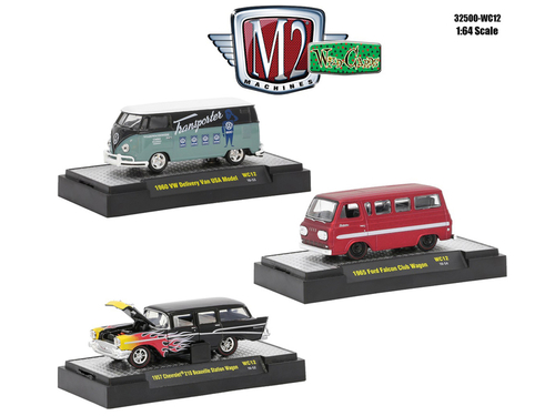 Wild Cards Set of 3 WITH CASES Release WC12 1/64 Diecast Model Cars by