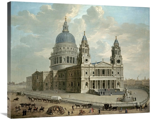 Global Gallery GCS-266291-36-142 36 in. View of St. Pauls Cathedral Ar