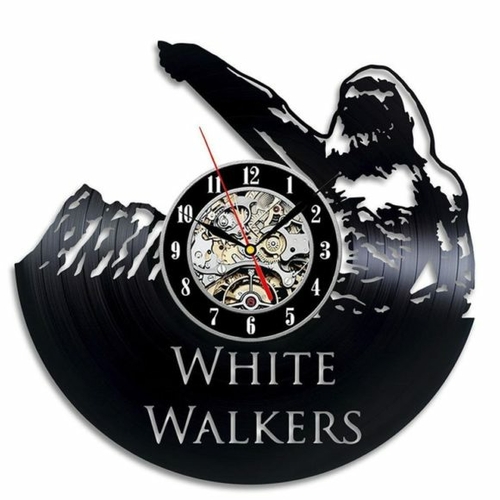 WHITE WALKERS GAME OF THRONES DESIGN HANDMADE VINYL RECORD WALL CLOCK