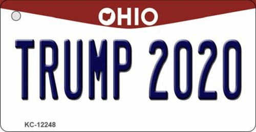 Smart Blonde KC-12248 1.5 x 3 in. Trump 2020 Ohio Novelty Metal Key Ch
