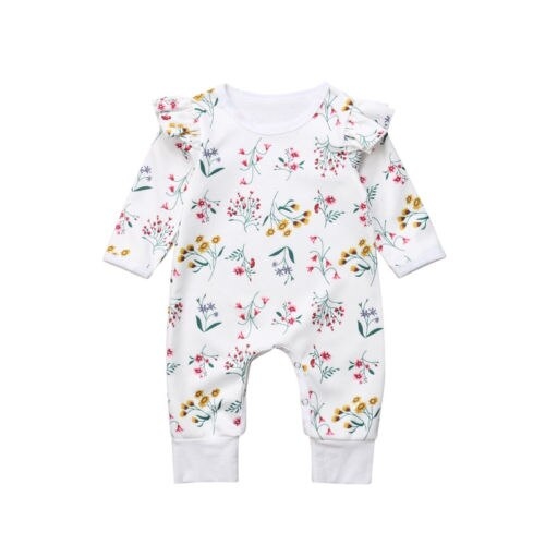 Adorable Newborn Baby Girls Floral Cotton