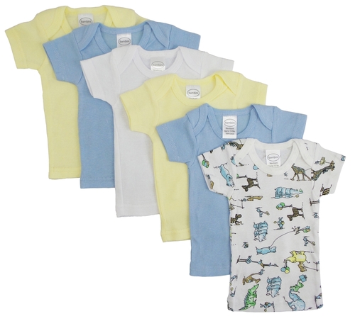 Bambini CS-056M-058M Boys Pastel Variety Short Sleeve Lap T-shirts,