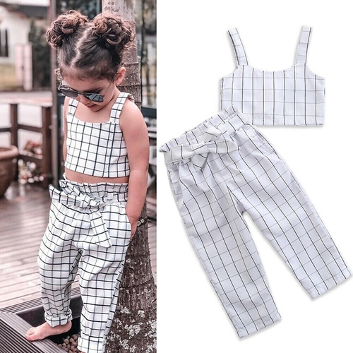 2 7Y Toddler Kid Baby Girl Fashion Clothes Sets