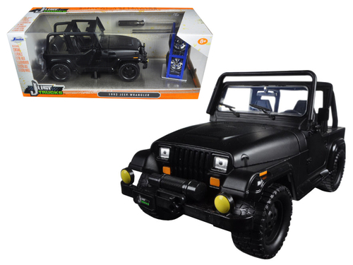 1992 Jeep Wrangler \Just Trucks\" with Extra Wheels Matt Black 1/24