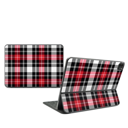 DecalGirl AIP11FK-PLAID-RED Apple Smart Keyboard iPad Pro 11 Skin - Re