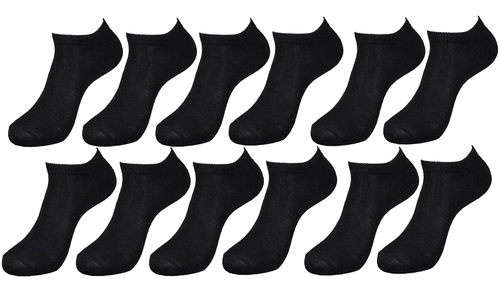 Baby Ankle Socks - Black, 2-3 yrs., 3 Pack