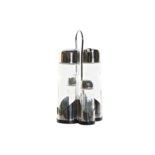 Condiment Set DKD Home Decor Silver Stainless steel Crystal