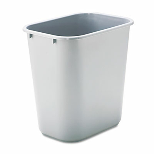 Rcp 295600GY Soft Molded Plastic Wastebasket  Rectangular  7 gal  Gray