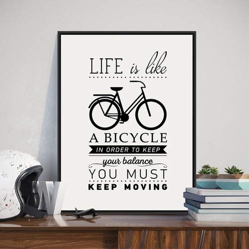 Life is like a bicycle Canvas Prints Inspiration