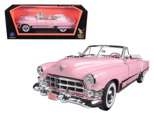 1949 Cadillac Coupe De Ville Convertible Pink 1/18 Diecast Model Car
