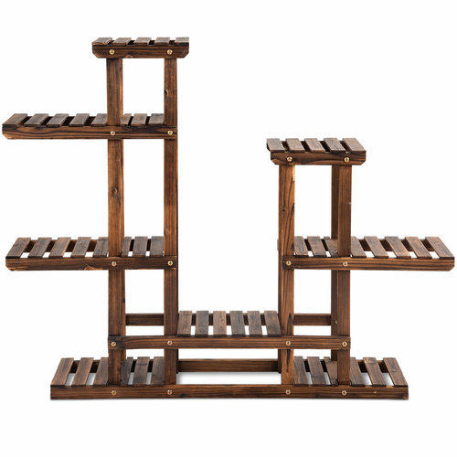 6 Tier Wooden Plant Stand Flower Pot Display Stand