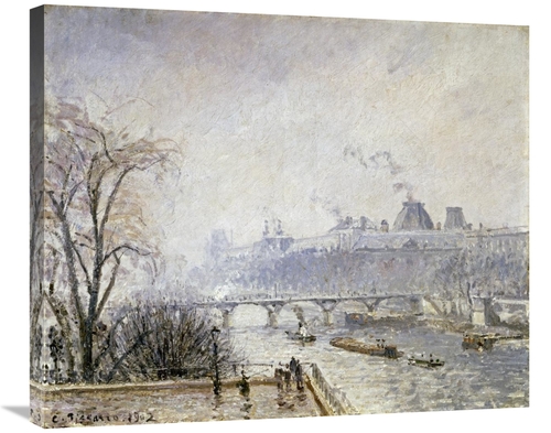 Global Gallery GCS-267018-30-142 30 in. The Louvre & the Seine from th