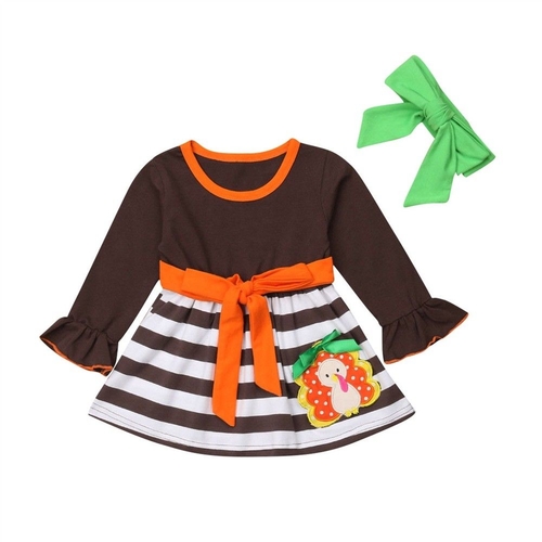 1 6Y Toddler Kids Baby Girl Thanksgiving Days