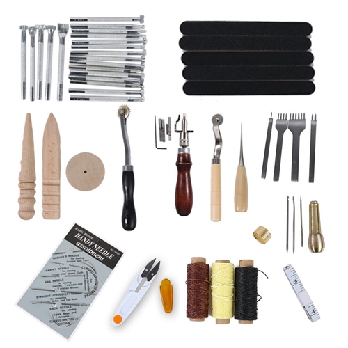 59PCS Leather Craft Tools Kit Set For Hand