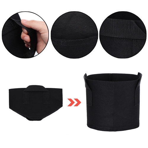 1PC Round Fabric Pots Plant Pouch Root Container