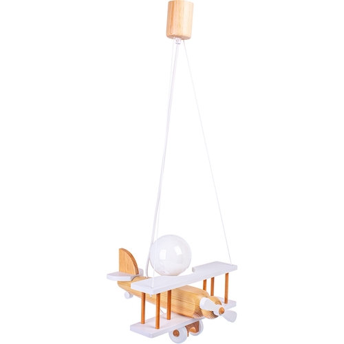 Hanging lamp Small white-natural aircraft