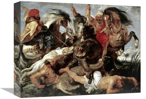 Global Gallery GCS-279914-16-142 16 in. Hippo Hunt Art Print - Peter P