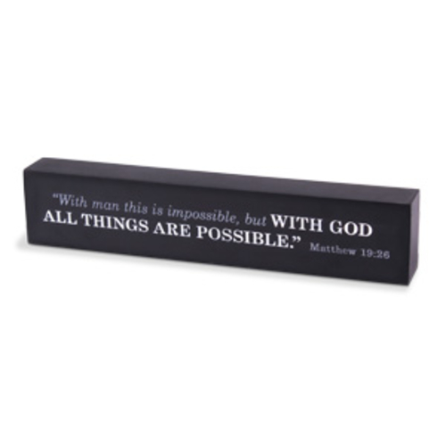 Lighthouse Christian Products 192649 Plaque with God, No. 11691