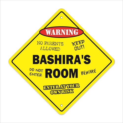 SignMission X-Bashiras Room 12 x 12 in. Crossing Zone Xing Room Sign -