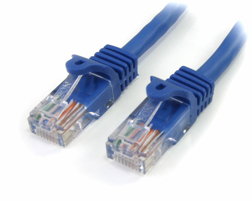 StarTech RJ45PATCH1 1 ft Blue Snagless Cat5e UTP Patch Cable Retail