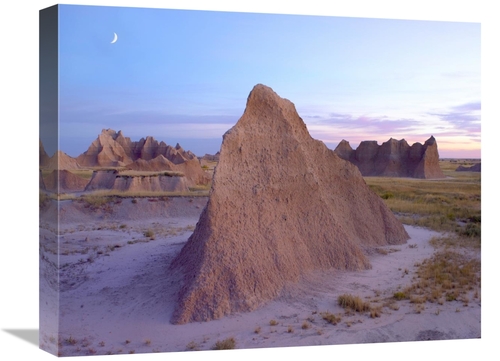 Global Gallery GCS-397114-1620-142 16 x 20 in. Crescent Moon Over Land