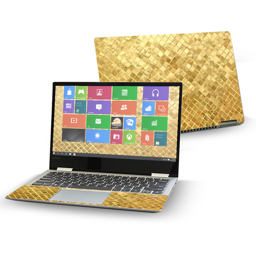 MightySkins LENY72013-Gold Tiles Skin Decal Wrap for 13 in. Lenovo Yog