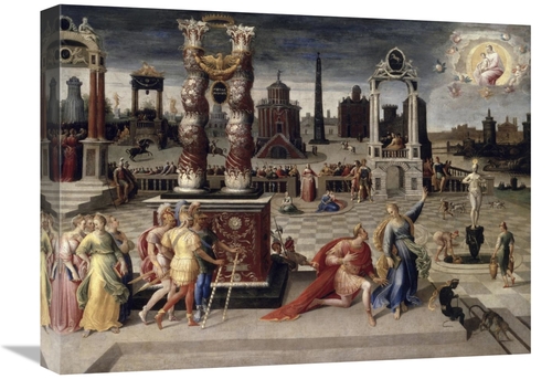 Global Gallery GCS-276976-22-142 22 in. Augustus & the Tiburtine Sibyl