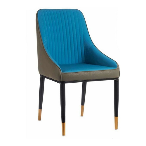 Armchair Stripes Blue Polyskin Steel (51 x 92 x 65 cm) (51 x 92 x 65