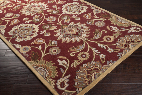 Surya Rug CAE1061-4RD 4 ft. Round Red and Pink Hand Tufted Area Rug