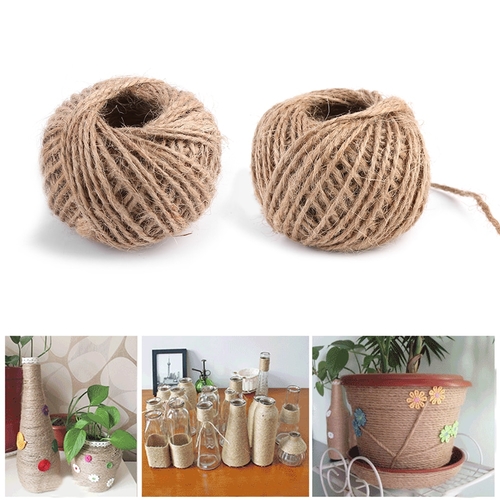 30/50M Natural Burlap Hessian Jute Twine Cord Hemp