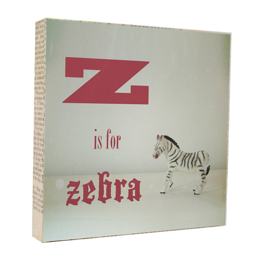 Z is for Zebra 5x5 Art Block