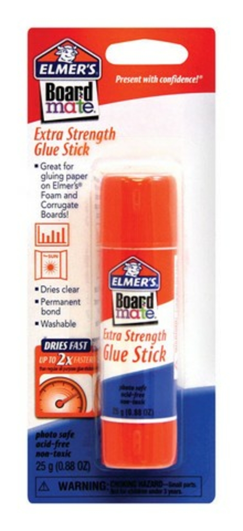 Elmers E145 Boardmate Medium Strength Glue Stick Clear