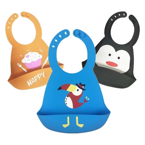 Adjustable Baby Bibs Baberos Waterproof Silicone