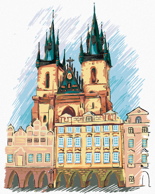 Paint by Numbers - TÝN CHURCH IN PRAGUE