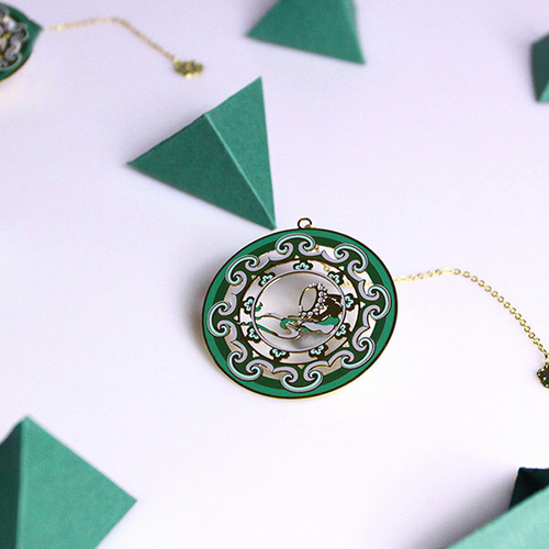 Round Green Cut Out Bookmark