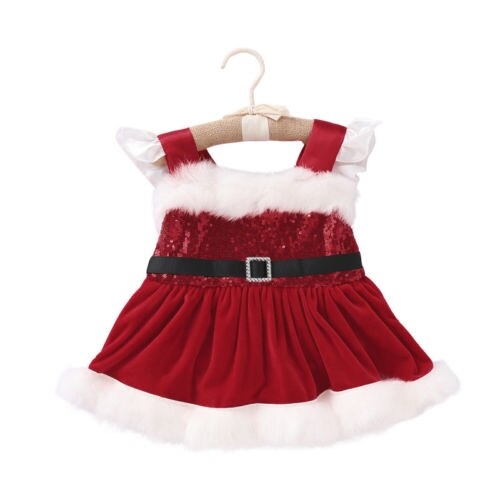 Christmas Newborn Baby Girl Princess Sequin