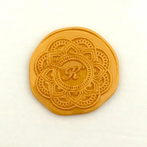 Mandala Sujeto Initial Wax Seal Stamp - Custom Lace Seaing Wax Stamp